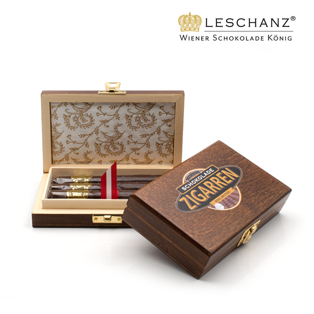 Leschanz • Edelschokolade-Zigarren • Wiener Schokolade König